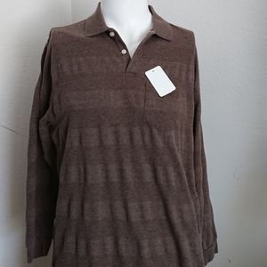 NEW men's L polo longsleeved
